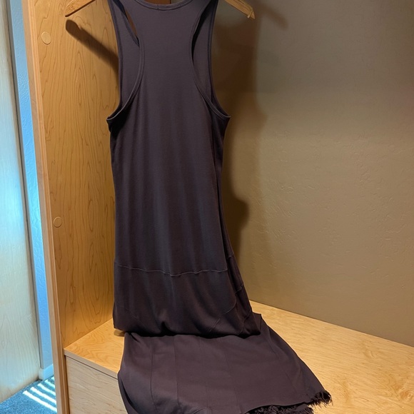 Prairie Underground M gray, cotton, racerback, long fitted dress w/insert - Picture 5 of 9